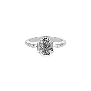 Kendra Scott Calvin Silver Ring in Platinum Drusy